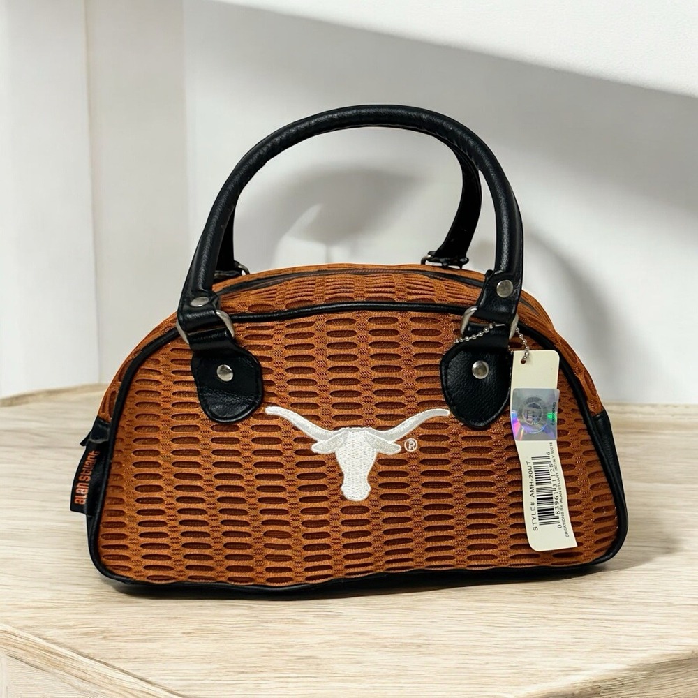 UT Texas Longhorns Mesh Duffle Purse Handbag Alan Stuart NY Licensed NCAA NWT‎